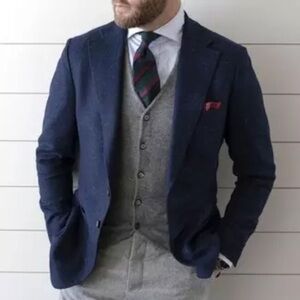 COS Navy Slim Fit Blazer